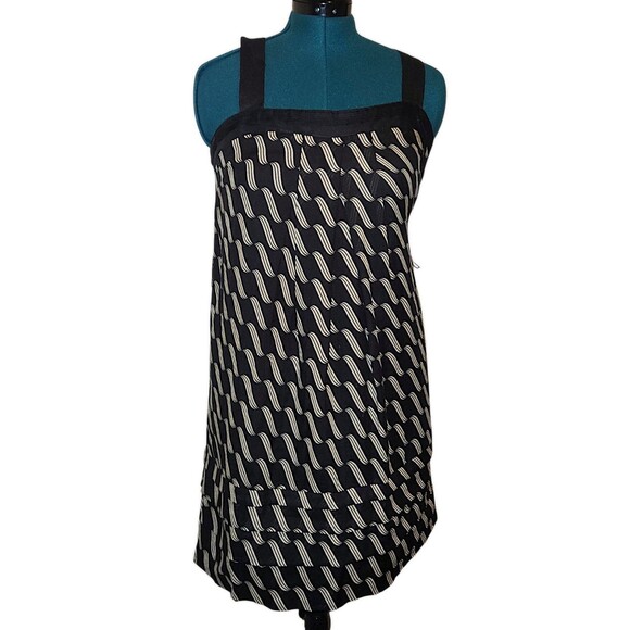 Anthropologie Black and Cream Mini Dress - Picture 1 of 5